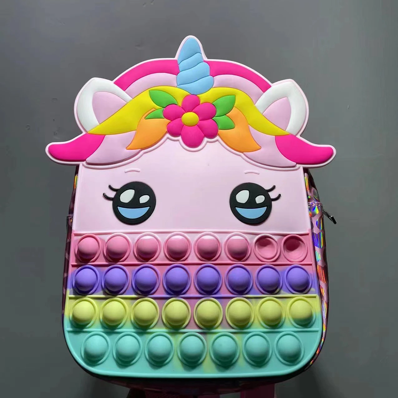 EE702 Newest Stress Relief Unicorn Fidget School Bag Mini Silicone Bubble Cute Cartoon Fidget Backpack Unicorn Fidget Bag
EE702 Newest Stress Relief Unicorn Fidget School Bag Mini Silicone Bubble Cute Cartoon Fidget Backpack Unicorn Fidget Bag