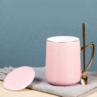 Feiyou new fashion porcelain luxury pink coffee milk tea tumbler cups travel ceramic sets mug with spoon, Customized color
Feiyou new fashion porcelain luxury pink coffee milk tea tumbler cups travel ceramic sets mug with spoon, Customized color