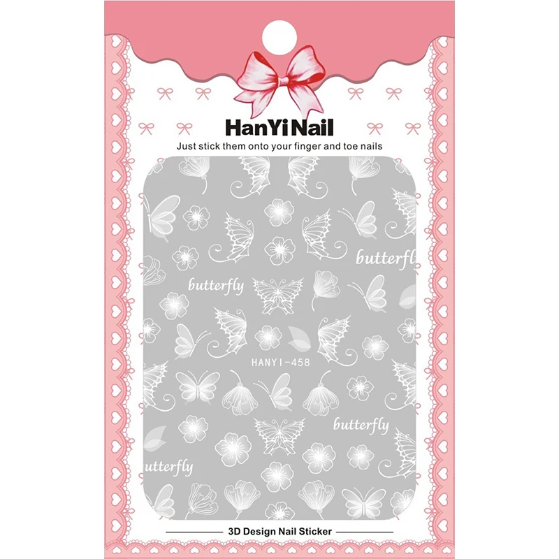 HANYI458-463 2021 Newest Ultrathin Cartoon Nail Art Sticker 3D Flower Butterfly Nail Art Decoration Decals
HANYI458-463 2021 Newest Ultrathin Cartoon Nail Art Sticker 3D Flower Butterfly Nail Art Decoration Decals