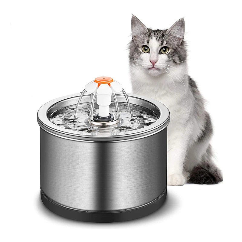 Cat Fountain Stainless Steel Pet Water Bowl Electric Operated Pet Water Fountain, Gray
Cat Fountain Stainless Steel Pet Water Bowl Electric Operated Pet Water Fountain, Gray