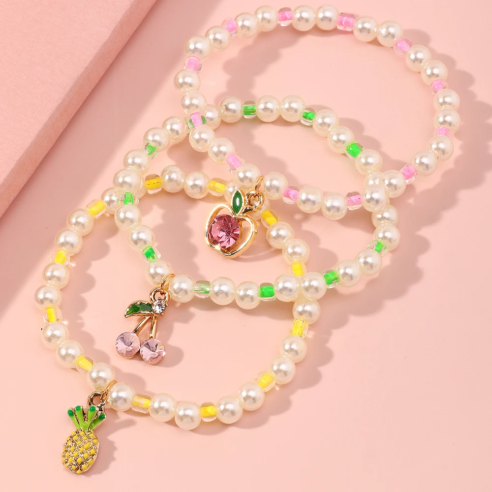 Wholesale Fashion Colourful Fruit Pearl Bangle Bracelet Little Girl Bracelets Pineapple Bracelet
Wholesale Fashion Colourful Fruit Pearl Bangle Bracelet Little Girl Bracelets Pineapple Bracelet