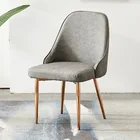 Chair Brown Color Leather Cover Modern Dinning Chair For Restaurant