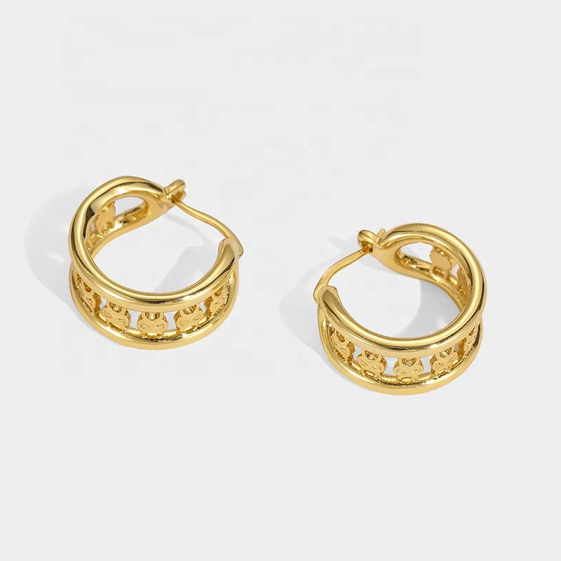 Ins Wind Net Red New 18k Gold-plated French Retro High-end Temperament Triumphal Arch Hoop Metal Earrings, Picture shows
Ins Wind Net Red New 18k Gold-plated French Retro High-end Temperament Triumphal Arch Hoop Metal Earrings, Picture shows