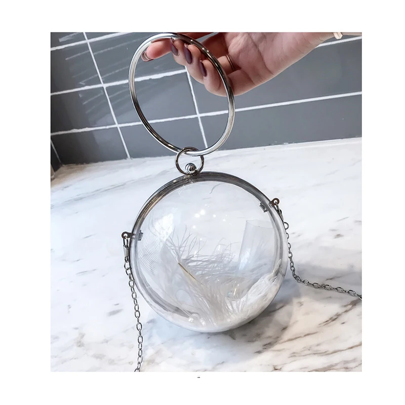 Women Circle Handbag Transparent Messenger Bag Acrylic Chain Crossbody Bags Round Totes Money Purse Phone Key Bags
Women Circle Handbag Transparent Messenger Bag Acrylic Chain Crossbody Bags Round Totes Money Purse Phone Key Bags