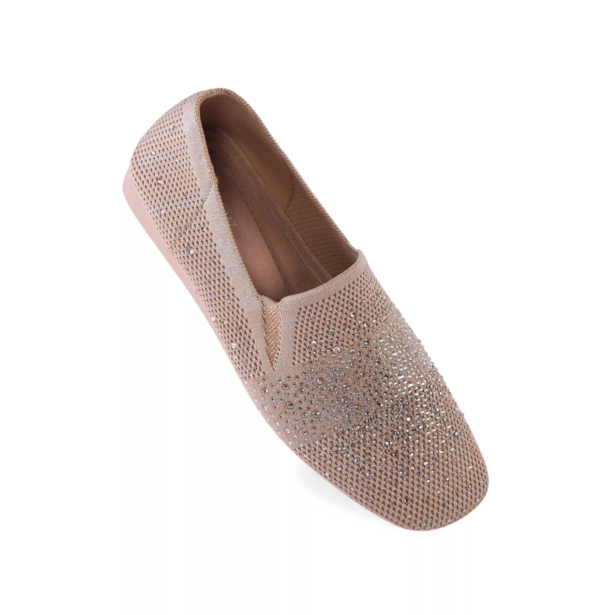 Crystal And Diamond Loafers Flying Knit Square Toe Flat Shoes For Women Use, Solid color 
Crystal And Diamond Loafers Flying Knit Square Toe Flat Shoes For Women Use, Solid color