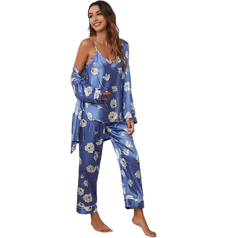 Pajamas silk suspenders trousers nightgown ice silk fashion printing woman night sexy sleepwear ladies pajamas for women set, Picture shows
Pajamas silk suspenders trousers nightgown ice silk fashion printing woman night sexy sleepwear ladies pajamas for women set, Picture shows
