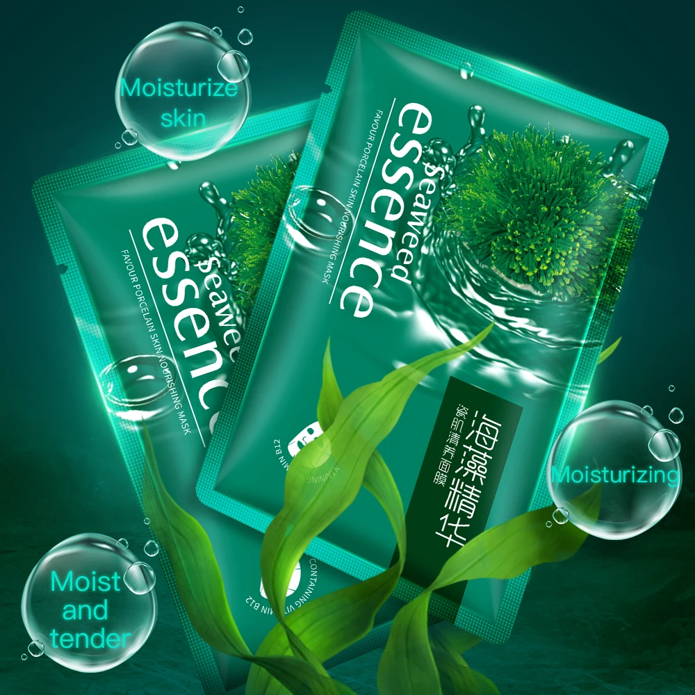 Seaweed Sheet Mask with Sodium Hyaluronate and Aloe Vera Gel to Smooth and Purify Skin Korean Beauty Favorite Daily Facial Mask
Seaweed Sheet Mask with Sodium Hyaluronate and Aloe Vera Gel to Smooth and Purify Skin Korean Beauty Favorite Daily Facial Mask