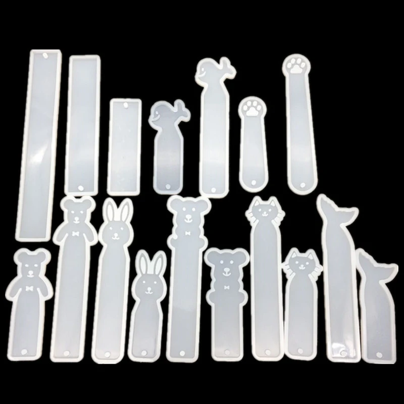 

DIY Transparent Resin Casting Silicone Kit Jewelry Mold Rectangle Silicone Bookmark Molds, Stock or customized