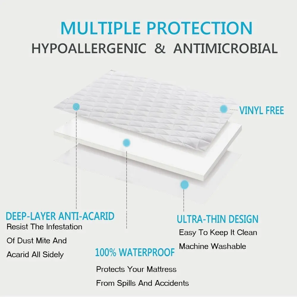 Hot Selling Bamboo Terry Quilted Baby Crib Mattress Pad 100% Waterproof/AliExpress/home textile/Waterproof Mattress Protector - Jozy Mattress | Jozy.net