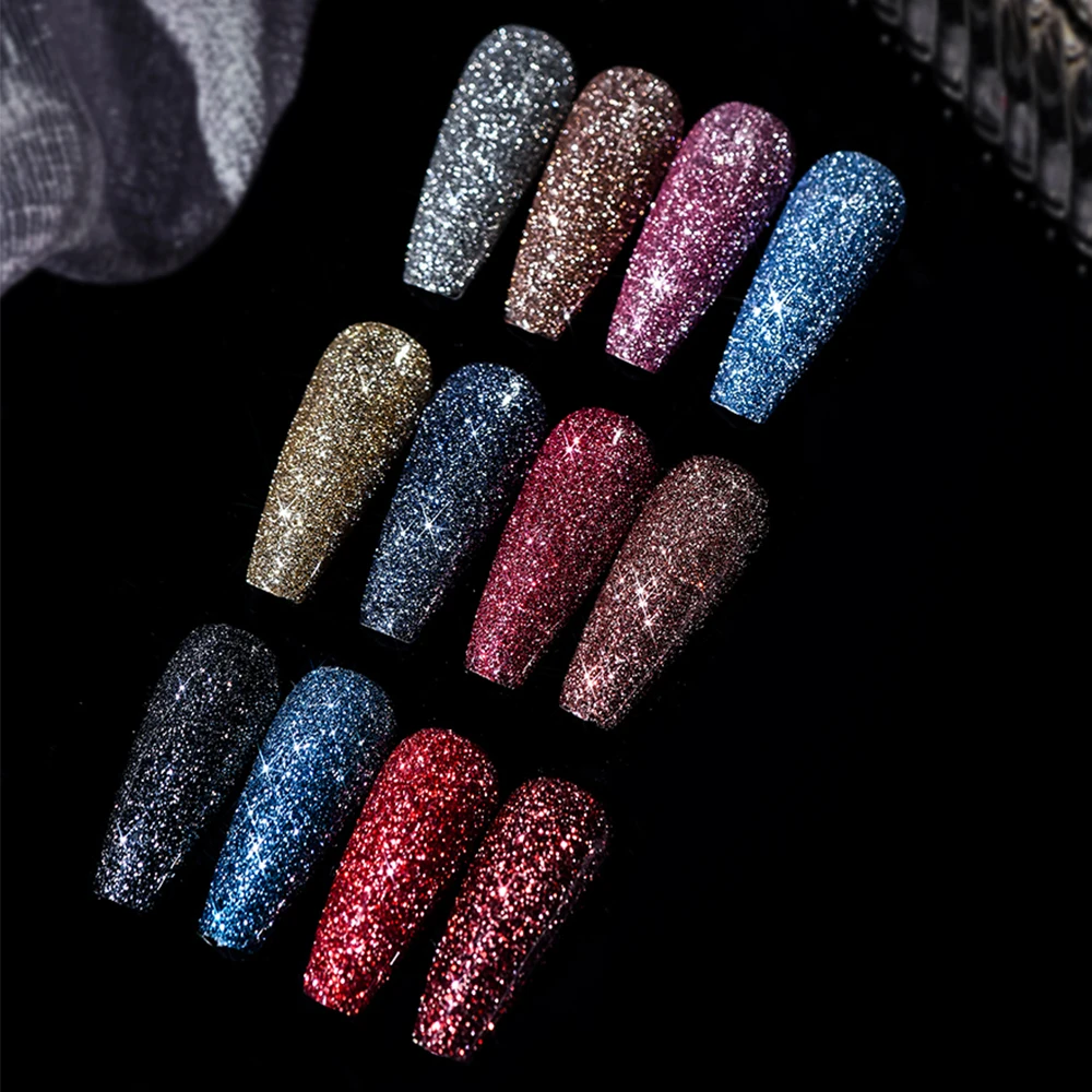 15ML Reflective Glitter Gel Nail Polish Auroras Nail Art Reflect Light In Dark OEM Soak Off Disco UV Gel For Nails Design, 22 colors
15ML Reflective Glitter Gel Nail Polish Auroras Nail Art Reflect Light In Dark OEM Soak Off Disco UV Gel For Nails Design, 22 colors