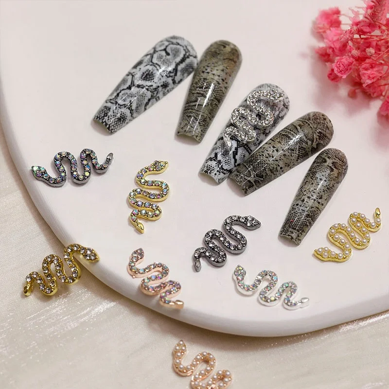 Paso Sico Trend 12 Colors Popular 9*20mm Snake Design 3D Alloy Full Diamond Nail Art Charms for Nails Decoration Wholesale
Paso Sico Trend 12 Colors Popular 9*20mm Snake Design 3D Alloy Full Diamond Nail Art Charms for Nails Decoration Wholesale