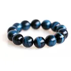 Natural blue tiger eye bracelet with beads suitable for men and women