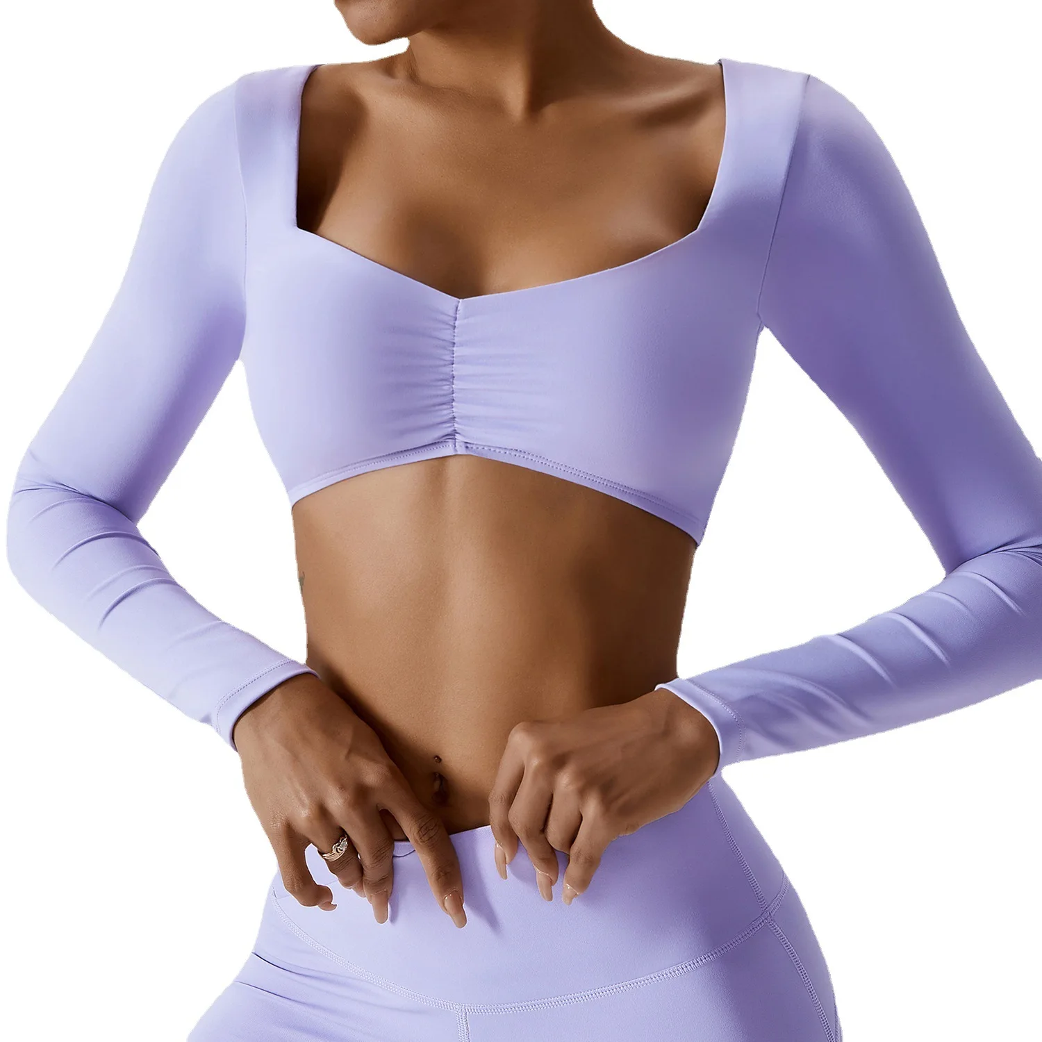 Wholesale Custom Logo Women Long Sleeve Compression Stretchy Soft Quick Dry Crop Yoga T Shirts
Wholesale Custom Logo Women Long Sleeve Compression Stretchy Soft Quick Dry Crop Yoga T Shirts