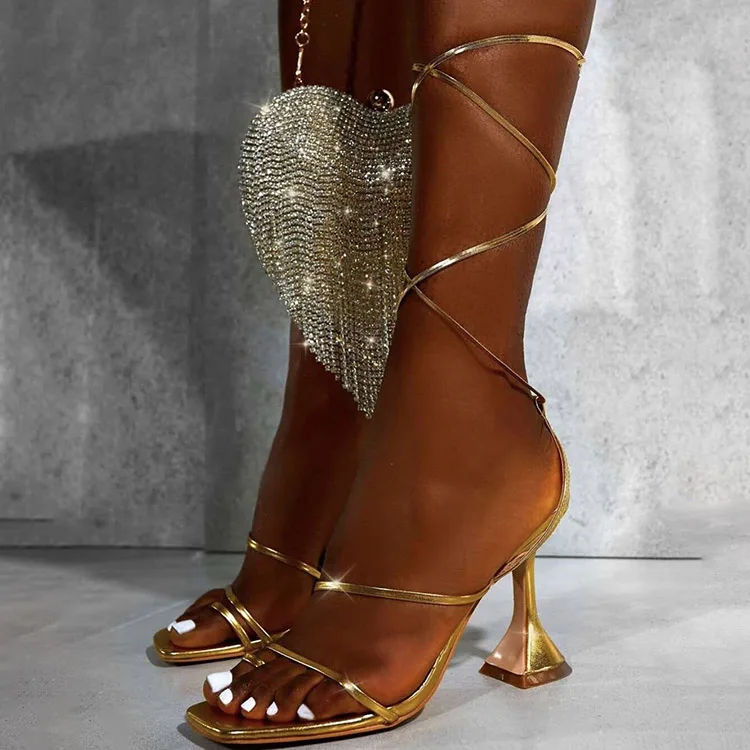 Latest Square Toe Sandal Sexy Elegant High Heels Women Fashionable Lace Up Sandals, Golden,wine red
Latest Square Toe Sandal Sexy Elegant High Heels Women Fashionable Lace Up Sandals, Golden,wine red