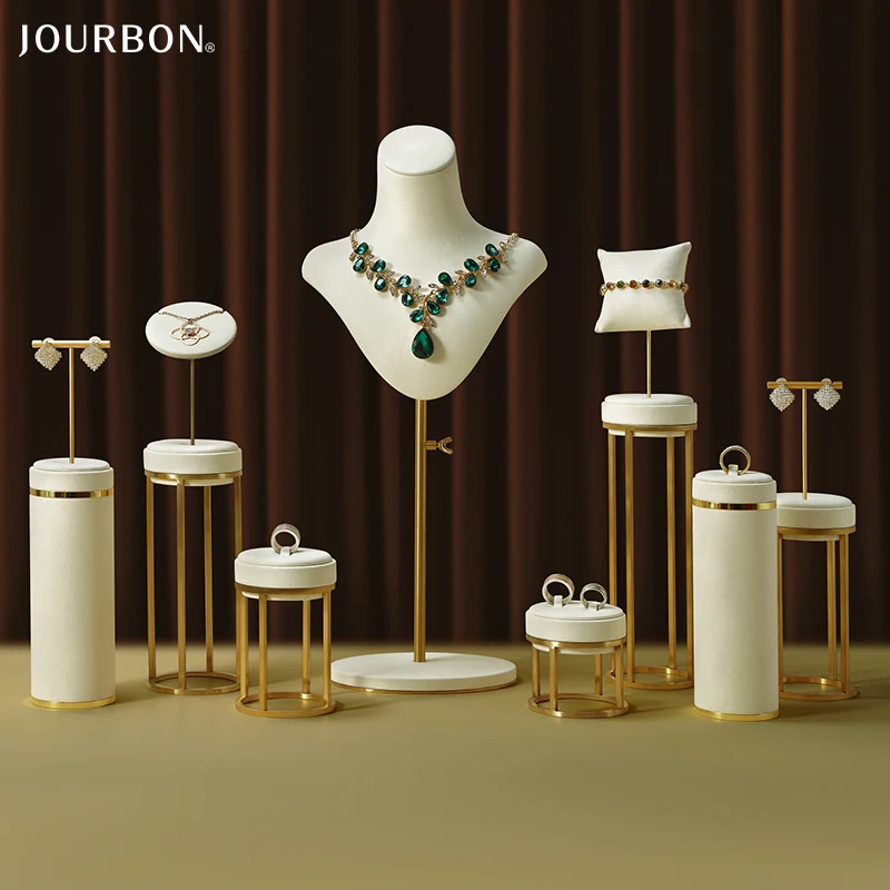 Jourbon High quality Luxury jewellery shop display stands watch ring earring necklace pendant jewelry display stand, White
Jourbon High quality Luxury jewellery shop display stands watch ring earring necklace pendant jewelry display stand, White