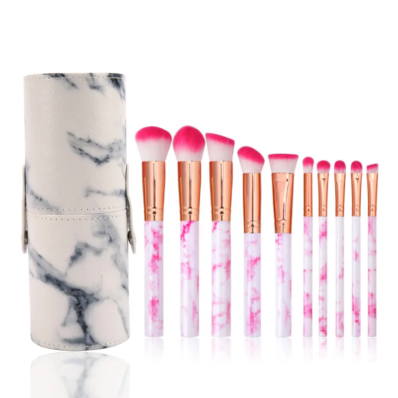 Professional multicolor 10PCS Synthetic hair marble Girls makeup brush set for women
Professional multicolor 10PCS Synthetic hair marble Girls makeup brush set for women