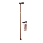Comfortable Folding Adjustable Crutch with Wooden Handle