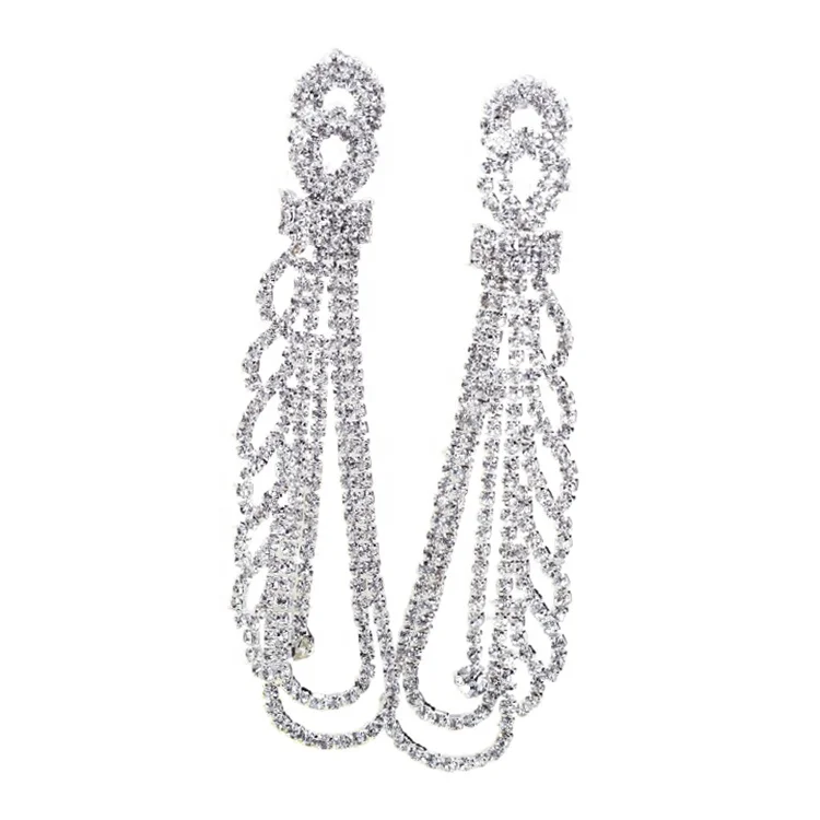 Stylish Custom Rhinestone Flower Dangle Long Big Drop Earrings Women Jewelry Party Bridal Wedding, Silver as pictures show
Stylish Custom Rhinestone Flower Dangle Long Big Drop Earrings Women Jewelry Party Bridal Wedding, Silver as pictures show