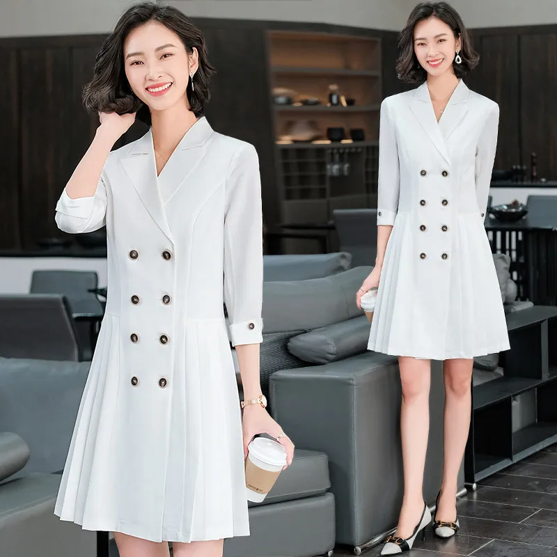 White Suit Dress Body Light Luxury Design Feeling Pleated Skirt New High-end Foreign Style Slim 2021 Spring and Summer Women
White Suit Dress Body Light Luxury Design Feeling Pleated Skirt New High-end Foreign Style Slim 2021 Spring and Summer Women