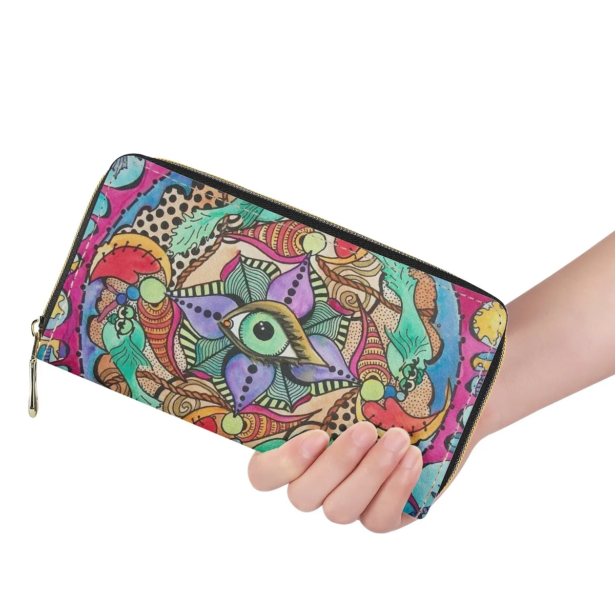 Factory custom psychedelic hippie logo men's high-end leather printed wallet can hold change credit card earphones men's wallet, Customized/multicolors
Factory custom psychedelic hippie logo men's high-end leather printed wallet can hold change credit card earphones men's wallet, Customized/multicolors