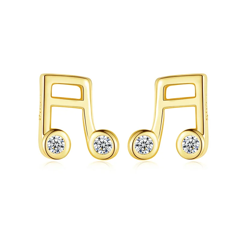 Daidan Korean Earrings Jewelry Musical Note 14K Gold Real Cute 925 Silver Stud Earrings
Daidan Korean Earrings Jewelry Musical Note 14K Gold Real Cute 925 Silver Stud Earrings