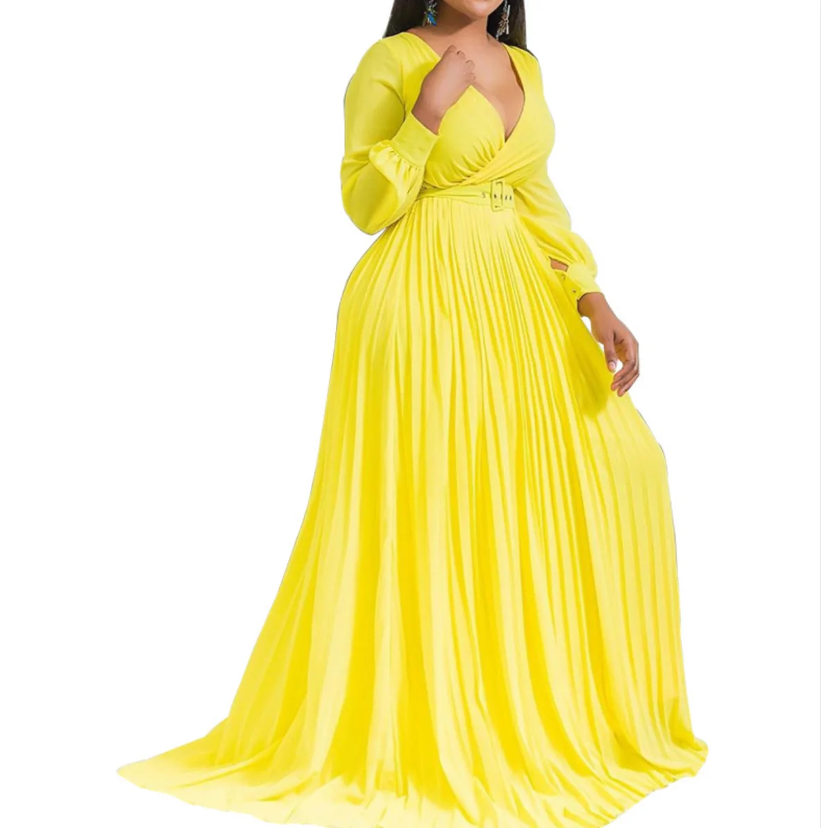 Fashion and elegant spring and autumn plus size women's long-sleeved chiffon crimping large long banquet dress casual dres, Yellow, red, gray, green, black, purple
Fashion and elegant spring and autumn plus size women's long-sleeved chiffon crimping large long banquet dress casual dres, Yellow, red, gray, green, black, purple