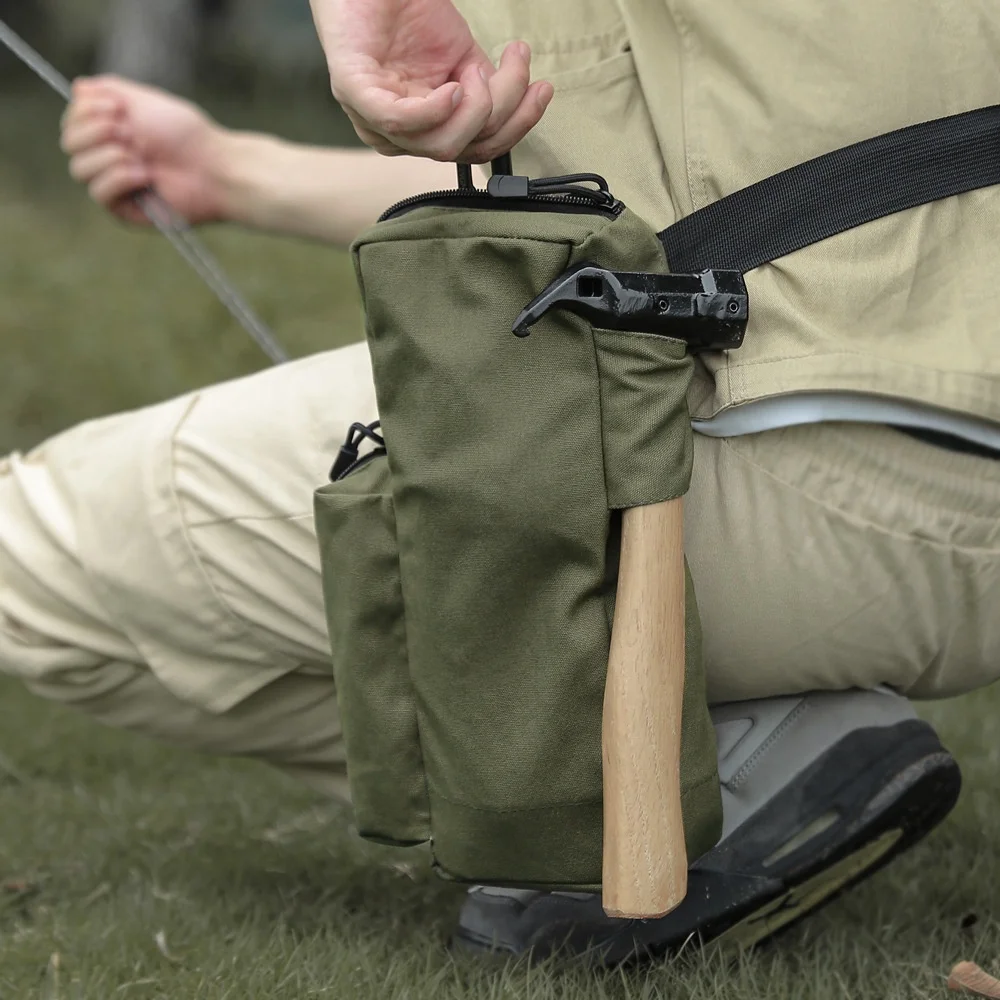 

Portable outdoor camping tent peg bag ground nail bag tool kit camping tools nail storage bag