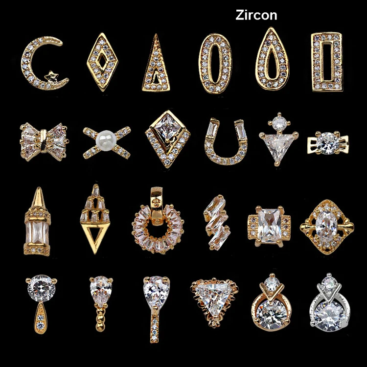 Free Shipping New Designs Nail Salon Supplies Zircon Gold Diy 3D Alloy Nail Art Charms
Free Shipping New Designs Nail Salon Supplies Zircon Gold Diy 3D Alloy Nail Art Charms