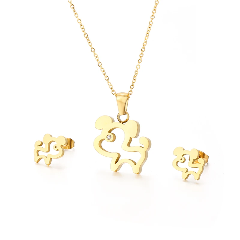 2020 Cheap Animal Pendant Necklace Set Dog Necklace Earring Exquisite Pet Jewelry Set, Gold,sliver
2020 Cheap Animal Pendant Necklace Set Dog Necklace Earring Exquisite Pet Jewelry Set, Gold,sliver