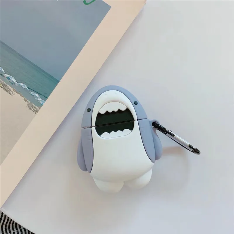Cartoon Shark Funny Case Cute Protection Silicone Case Headphone Case Fundas For Airpods 2 for Air pod 1 2
Cartoon Shark Funny Case Cute Protection Silicone Case Headphone Case Fundas For Airpods 2 for Air pod 1 2