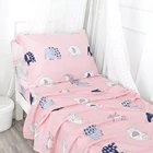 3 Pieces combed elephant printing set 100% cotton muslin sheet set