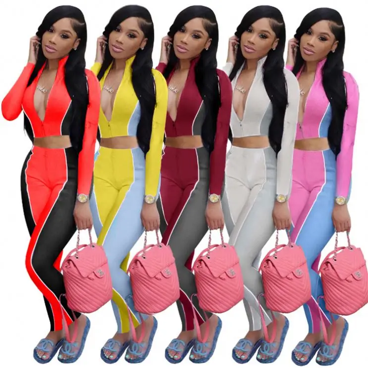 New Fashion Womens sexy long sleeve crop tops Clothing Two Piece Pants Outfit Womens 2 Piece
New Fashion Womens sexy long sleeve crop tops Clothing Two Piece Pants Outfit Womens 2 Piece