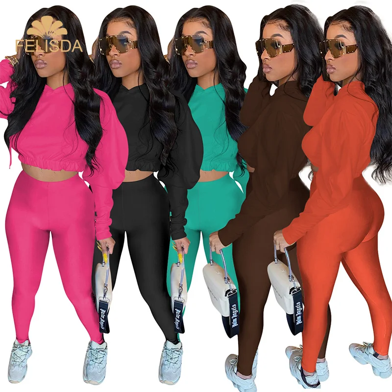 New Autumn Winter Women Hoodie Set Sport Two Piece Set Outfits Long Sleeve Solid Crop Tops Leggings Pants Ladies Tracksuit
New Autumn Winter Women Hoodie Set Sport Two Piece Set Outfits Long Sleeve Solid Crop Tops Leggings Pants Ladies Tracksuit