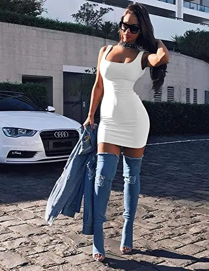 Female Sundress Summer Sleeveless Bodycon Casual Basic Tanks Dress for Night Out Club Mini Dress, Customized color available
Female Sundress Summer Sleeveless Bodycon Casual Basic Tanks Dress for Night Out Club Mini Dress, Customized color available