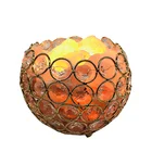 crystal natural himalayan salt lamp metal basket