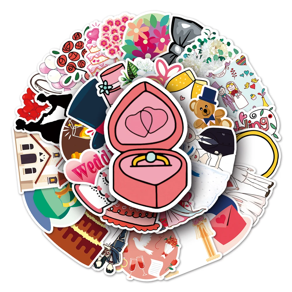 50pcs Factory Wholesale Creative Wedding Cartoon Sticker Decorative Laptop iPad Vinyl Waterproof Stickers
50pcs Factory Wholesale Creative Wedding Cartoon Sticker Decorative Laptop iPad Vinyl Waterproof Stickers