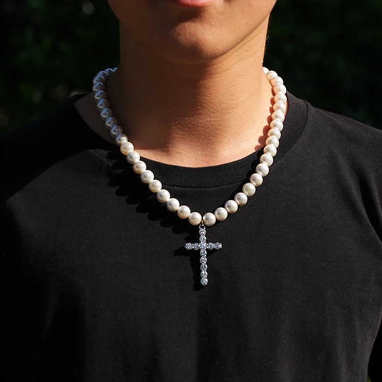 Europe And America Hot 8-10MM Pearl Necklace Choker CZ Diamond Pearl Cross Necklace, Picture
Europe And America Hot 8-10MM Pearl Necklace Choker CZ Diamond Pearl Cross Necklace, Picture