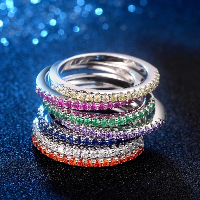 2021 New Fashion Multicolor Zirconia Party Women Engagement Ring With Silver Color Crystal Wedding Rings For Lady Jewelry Gift
2021 New Fashion Multicolor Zirconia Party Women Engagement Ring With Silver Color Crystal Wedding Rings For Lady Jewelry Gift