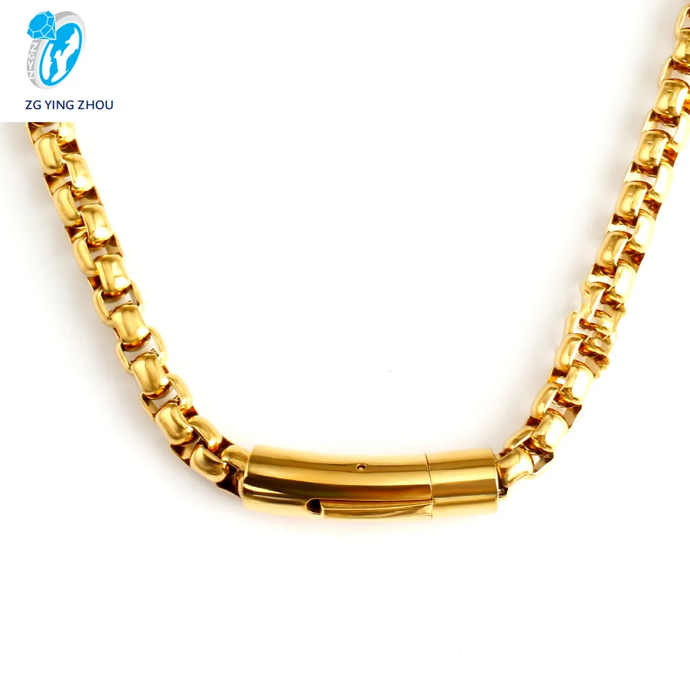 Spot wholesale hip hop men's jewelry 18 gold plated stainless steel square pearl necklace, Steel color
Spot wholesale hip hop men's jewelry 18 gold plated stainless steel square pearl necklace, Steel color