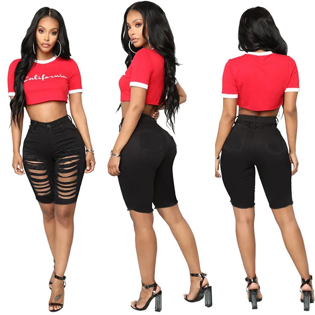 European and American Personality Fashion Women's Pants Ripped Denim Shorts, Picture color
European and American Personality Fashion Women's Pants Ripped Denim Shorts, Picture color