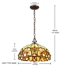 Tiffany style hanging lamp high quality stained glass pendant lights glass chandeliers wholesale
