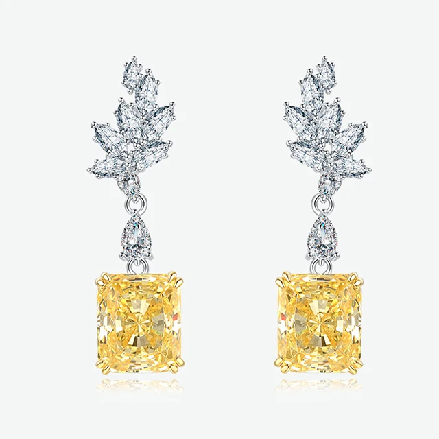 2021 New womens 11*13mm Rectangle Brilliant Cut Yellow moissanite Diamond 925 Silver Earring
2021 New womens 11*13mm Rectangle Brilliant Cut Yellow moissanite Diamond 925 Silver Earring