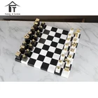 Luxury chess set wood chess game decorative chess pieces and beauty chessboard game