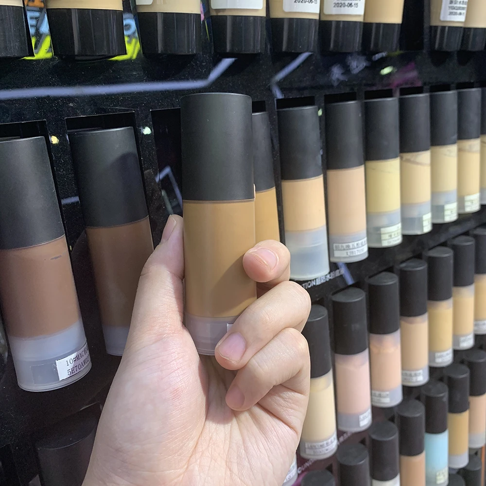 

No Logo Liquid Foundation Private Label Face Makeup Waterproof Matte Beauty Bulk Foundation Makeup, 8 colors(custom)