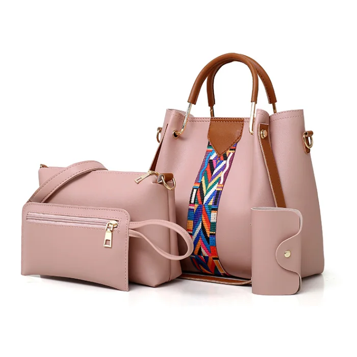 Bangladesh Women Bags Set with Wallet Female Handbags PU Leather Ladies Bags Set Africa Hot Selling 4PCS 1pc/opp Bag Single Flap, Different colors
Bangladesh Women Bags Set with Wallet Female Handbags PU Leather Ladies Bags Set Africa Hot Selling 4PCS 1pc/opp Bag Single Flap, Different colors