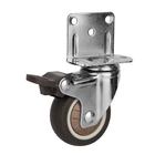 M8 Bearing 50Mm Swivel Rubber 70Mm 25Mm U Bracket 2 Inch Side Mount Caster Wheel