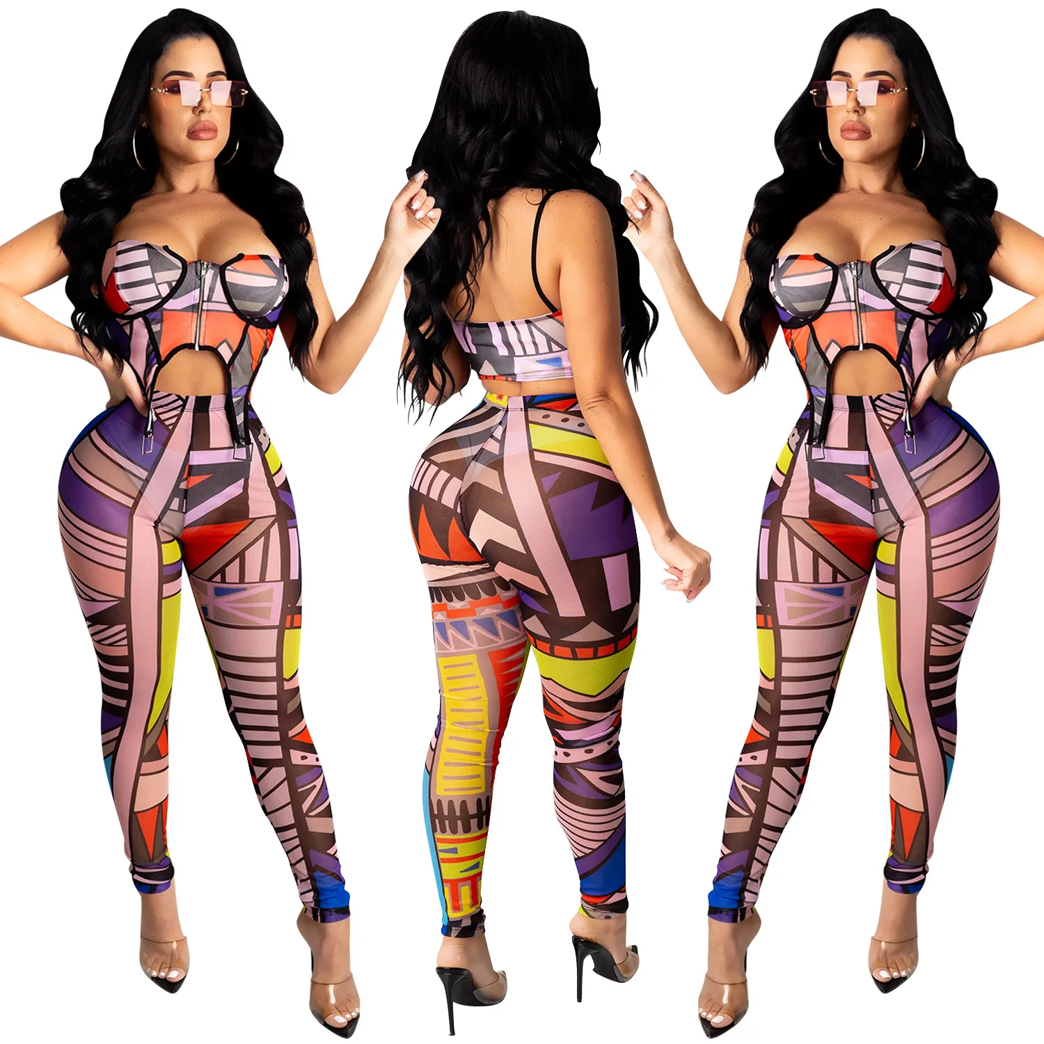 Two Piece Sets Printed striped Color Crop Tops Bustier Long pants Sweatpants joggers Sets spaghetti strap Tops Bodysuit, Bodycon two pieces sets
Two Piece Sets Printed striped Color Crop Tops Bustier Long pants Sweatpants joggers Sets spaghetti strap Tops Bodysuit, Bodycon two pieces sets