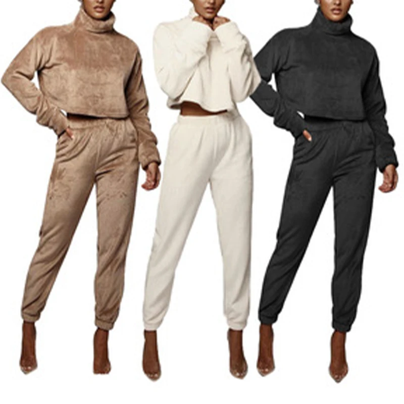 Amazon express new autumn and winter European and American sports suit popular Plush leisure two-piece set for women clothing
Amazon express new autumn and winter European and American sports suit popular Plush leisure two-piece set for women clothing