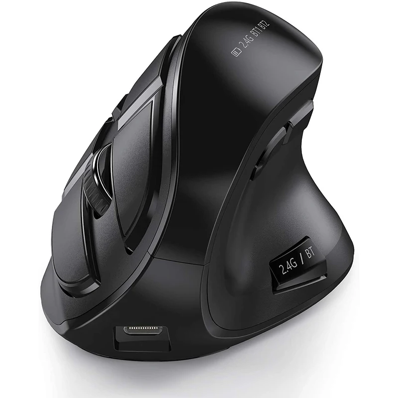 Multi-Purpose 2.4G Wireless Rechargeable Optical Mice Blue-tooth Vertical Mouse Compatible Apple Mac Windows, Black
Multi-Purpose 2.4G Wireless Rechargeable Optical Mice Blue-tooth Vertical Mouse Compatible Apple Mac Windows, Black