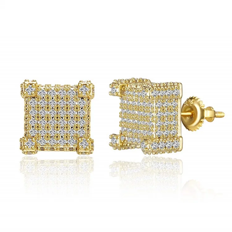 Iced Out Square Stud Earring for Men and Women 18k Gold plated Hypoallergenic Hip Hop Cool Boys Jewelry
Iced Out Square Stud Earring for Men and Women 18k Gold plated Hypoallergenic Hip Hop Cool Boys Jewelry